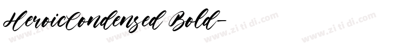 HeroicCondensed Bold字体转换